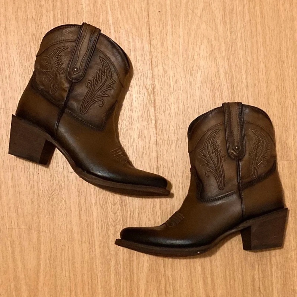 Brown Heeled Boots for Women - Picture 3 of 3